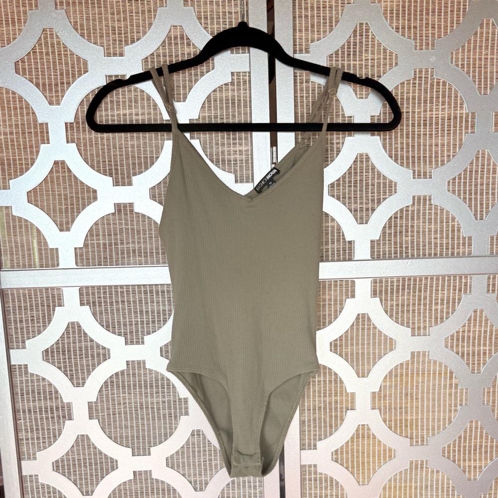 Fashion Nova Olive Green Bodysuit